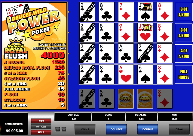 Deuces Wild Power Poker Online