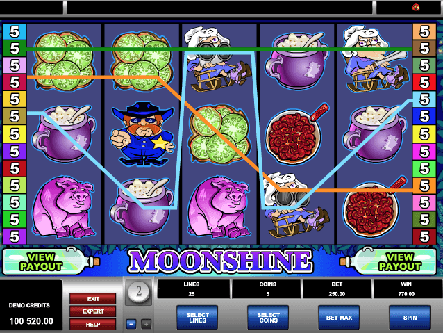 Moonshine Slot Machine Online