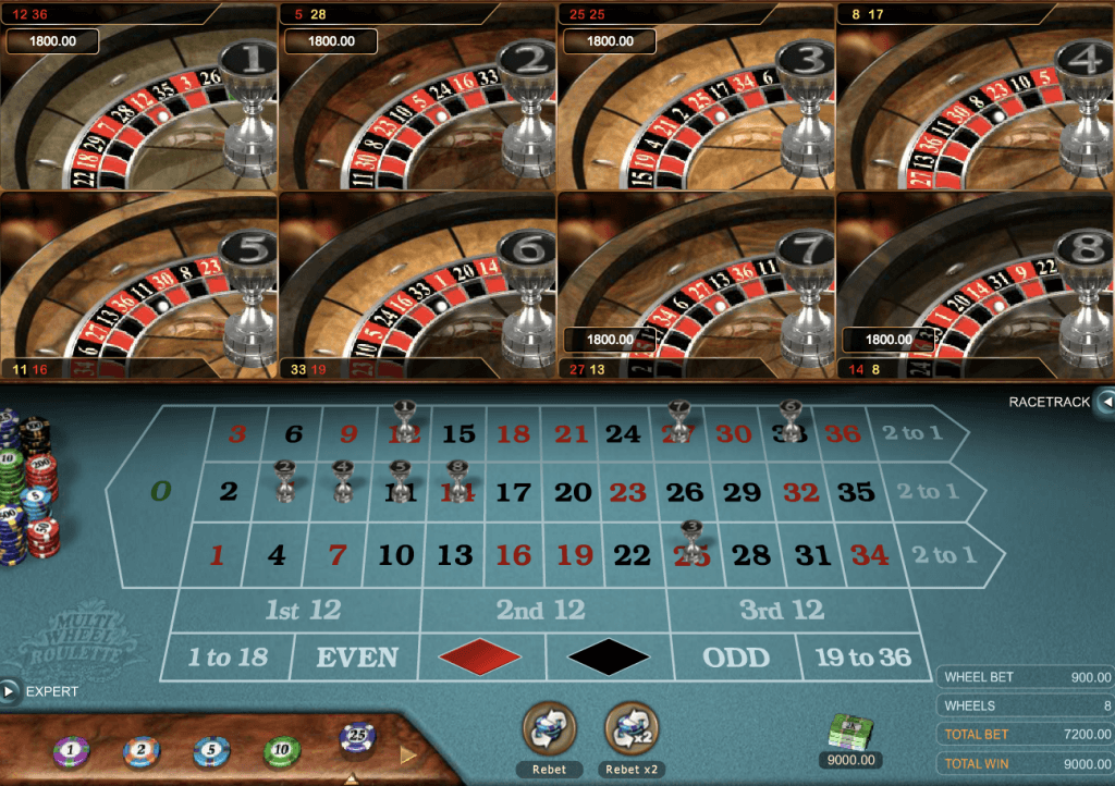 Multi Wheel Roulette Gold Online