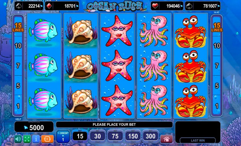 Ocean Rush Slot Machine Review