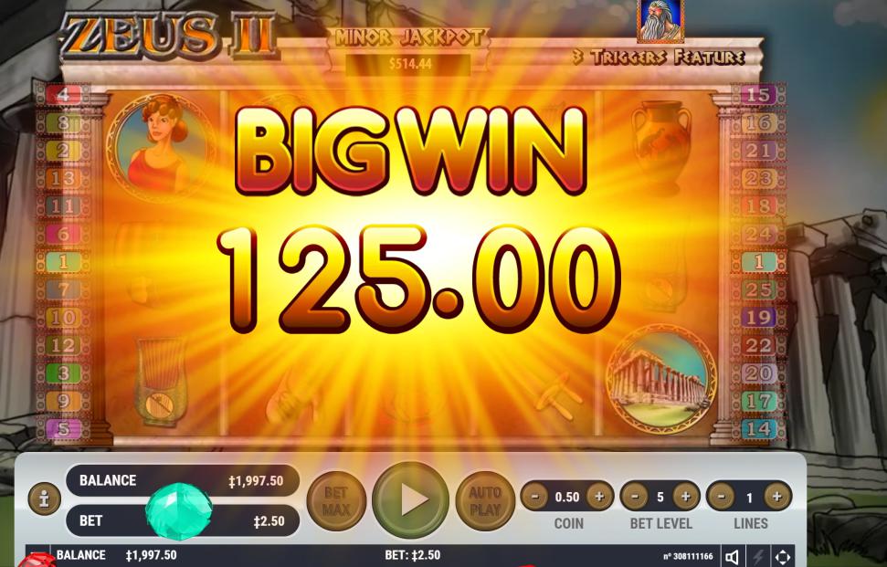 Play For Free Zeus 2 Slot Machine