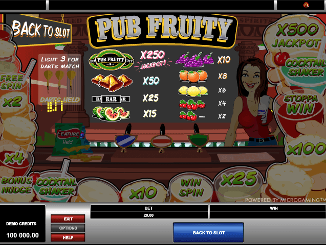 Pub Fruity Slot Machine Online