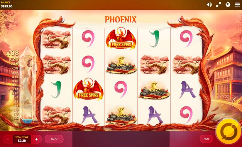 Red Phoenix Rising Slot Machine Online