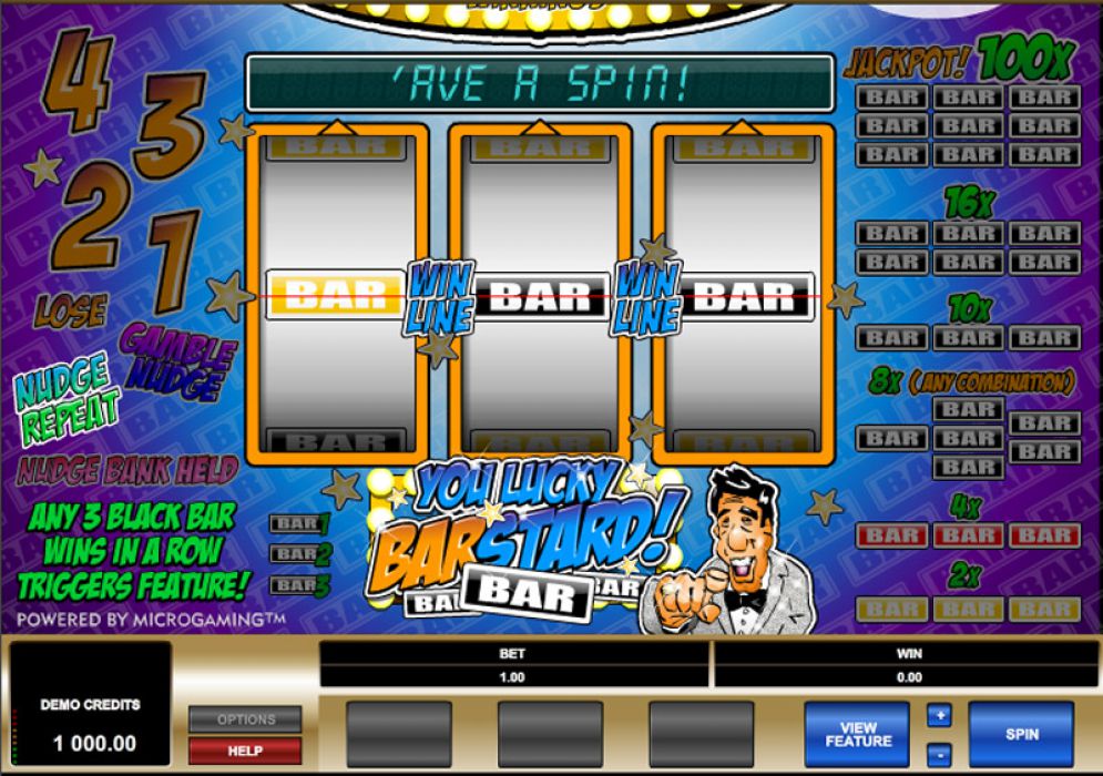 You Lucky BarStard Slot Game Online