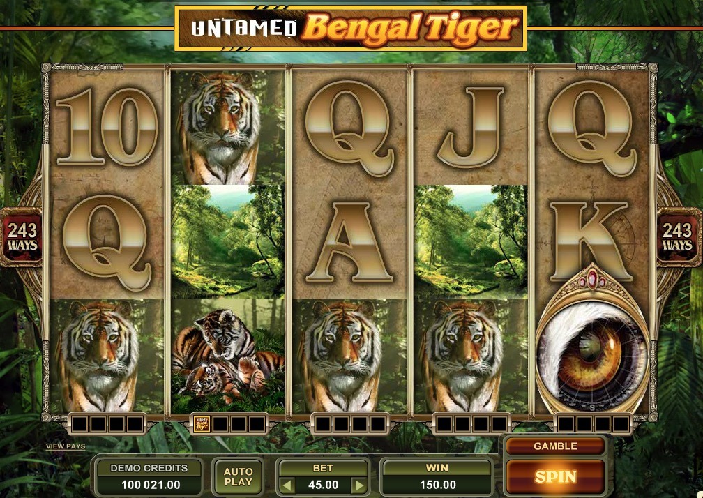 Untamed Bengal Tiger Slot Machine Online