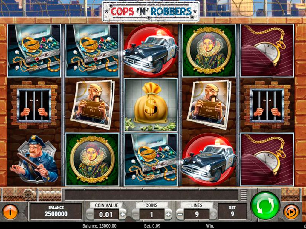 Cops N Robbers Slot Machine Free/Real Money ᐈ (18+)