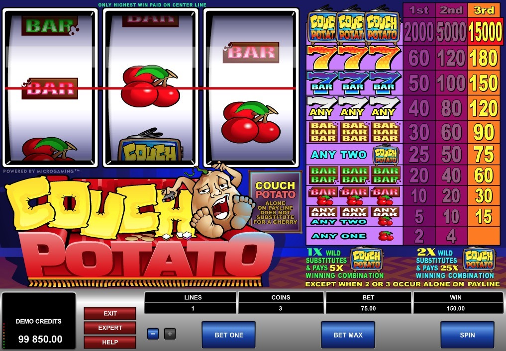 Couch Potato Slot Machine Online