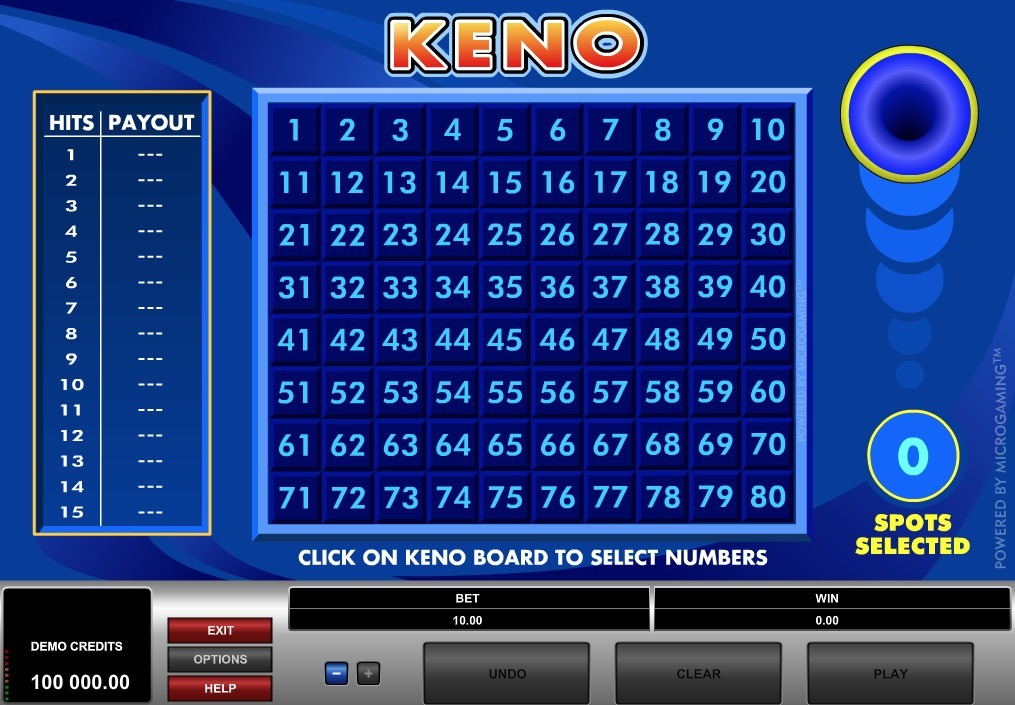 Keno Game Online