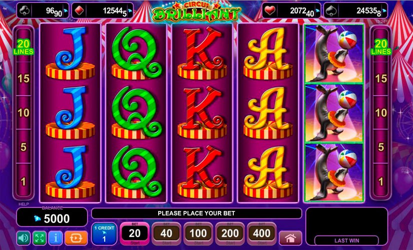 Circus Brilliant Slot Machine Review