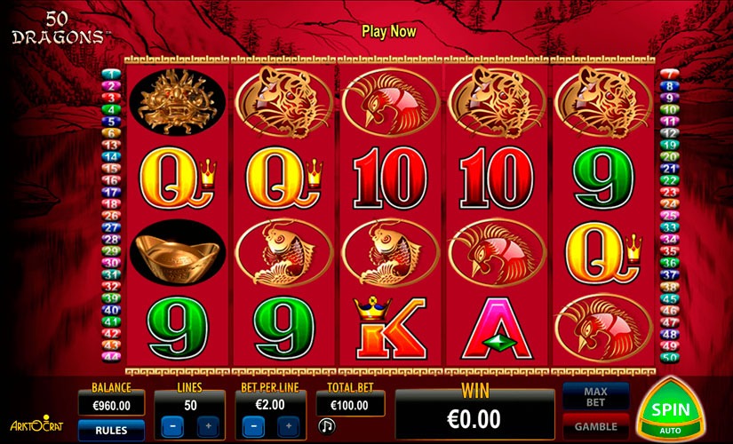 50 Dragons Slot Machine Online