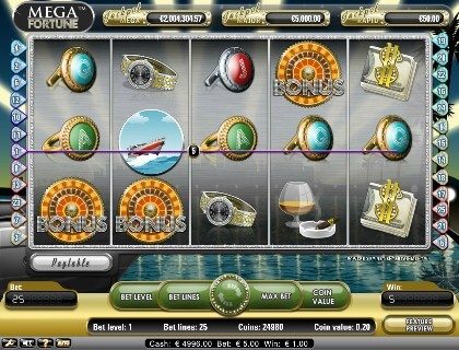 mega fortune online slot machine