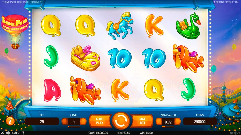 Theme Park Tickets of Fortune Slot Machine Reviews