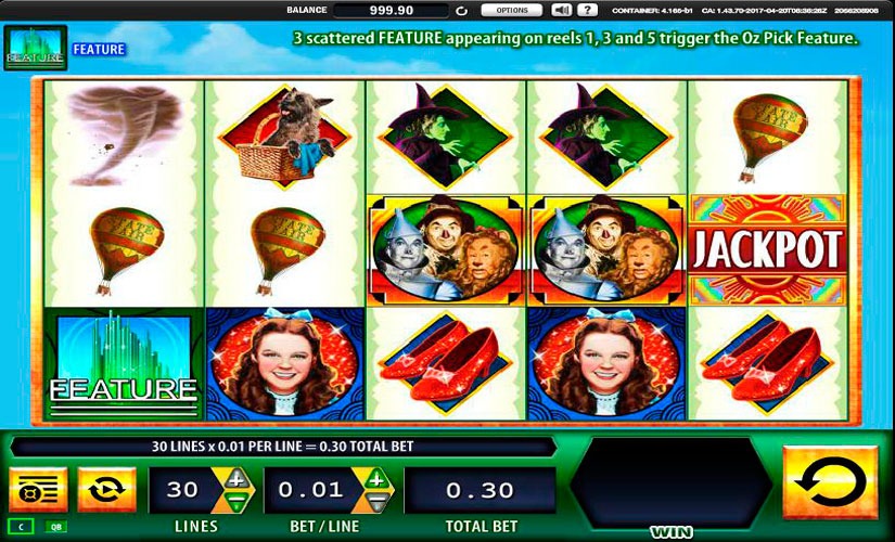 The Wizard of Oz Ruby Slippers Slot Machine Online