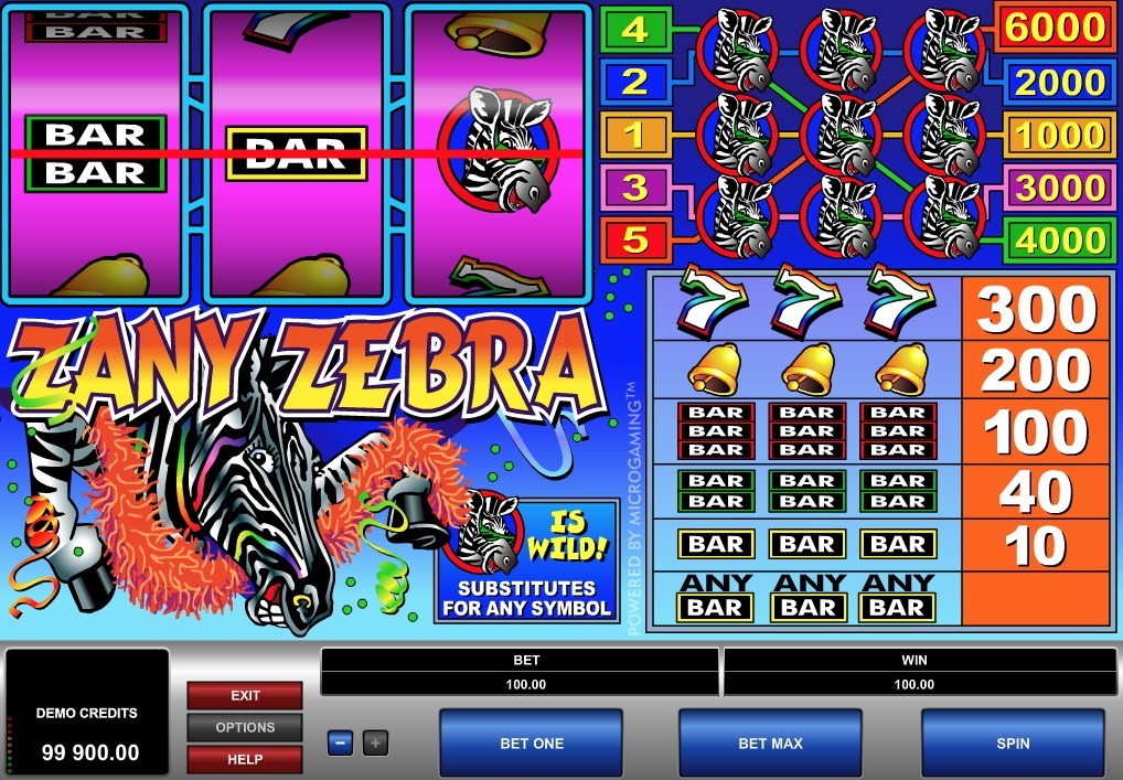 Zany Zebra Slot Game Online