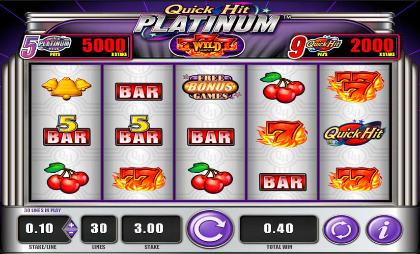 Quick Hit Platinum Slot Machine